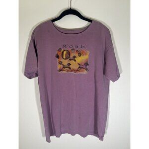 Vintage Y2K purple round neck Moab Utah western horses native graphic XL tshirt